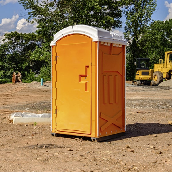 how often are the porta potties cleaned and serviced during a rental period in Corwin